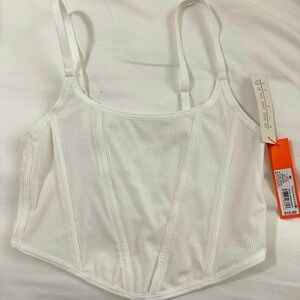 White corset top